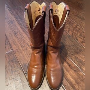 Justin women’s Brown Leather Cowboy Cowgirl Boots 6 C